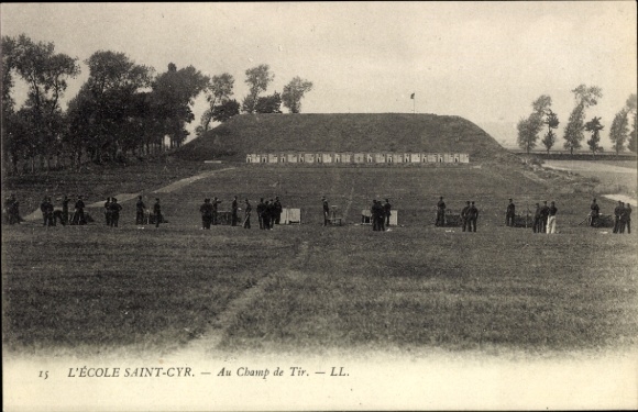 Ak Saint Cyr l'Ecole Yvelines, Ecole de Saint-Cyr, Au Champ de Tir