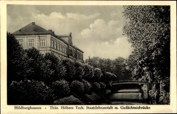KP Hildburghausen w Turyngii, czwartek Higher Tech. Szkoła państwowa, most pamięci