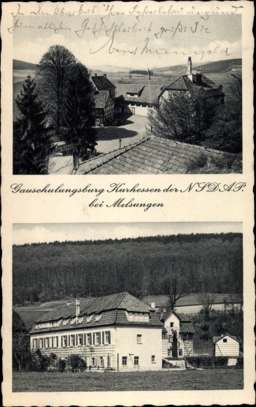 Postcard Melsungen in Hesse, Gauschulungsburg Kurhessen of the NSDAP