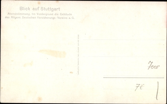 PC Stuttgart in Württemberg, building of the General German Insurance Association