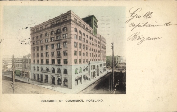 Ak Portland Oregon USA, Kammer für Handel,  historische Architektur, Postkarte