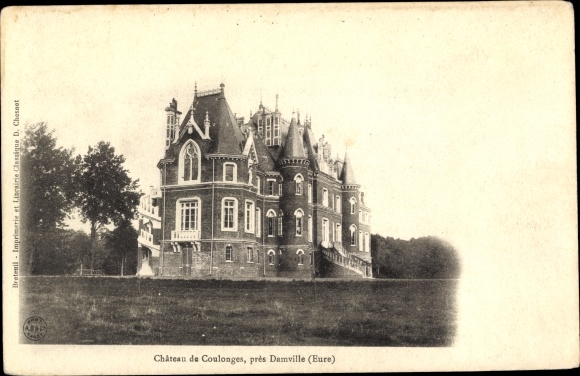 Postcard Damville Eure, Chateau de Coulonges
