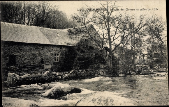 Postcard Quimperlé Finistère, Moulin des Gorrets and Ellé Valley