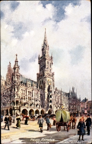 Artist PC Flower, Charles, Munich Bavaria, City Hall