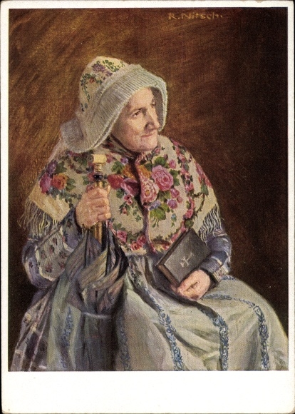 Artist PC Nitsch, R., Sudeten German folk costumes, Silesian, VDA B 7 E 2