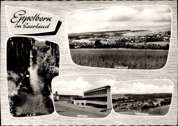 PC Eppelborn in Saarland, panorama, partial view, town hall
