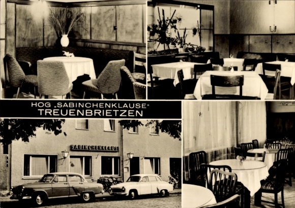 Postcard Treuenbrietzen in Brandenburg, HOG Sabinchenklause, interior views