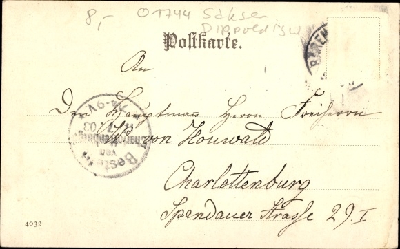 Postcard Schmiedeberg in the Ore Mountains, Buschmühle, locality
