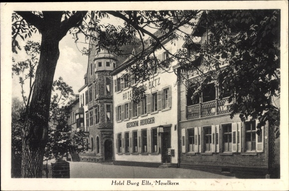 Ak Moselkern Rheinland Pfalz, Hotel Burg Eltz, Bes. Geschw. Heidger