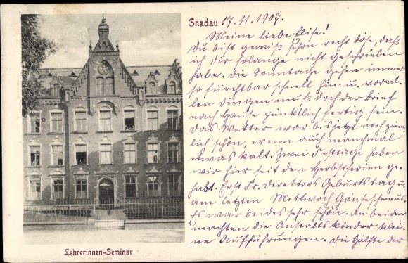 Ak Gnadau Barby Sachsen Anhalt, Lehrerinnenseminar