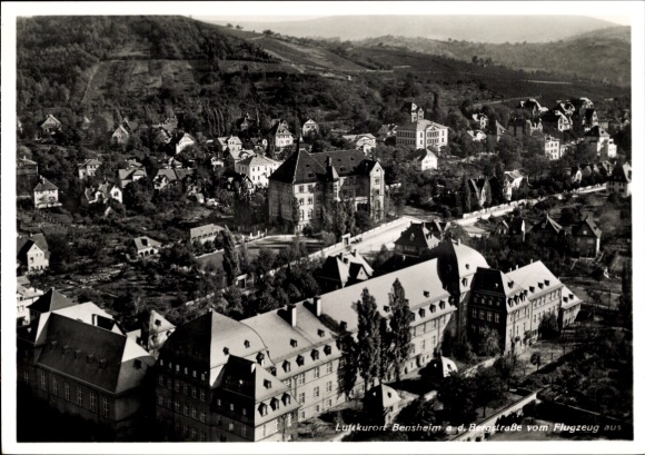 Postcard Bensheim an der Bergstraße Hessen, aerial photograph