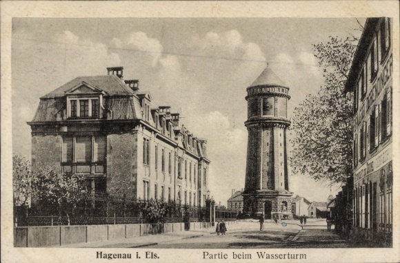 PC Haguenau Hagenau in Alsace Bas Rhin, water tower