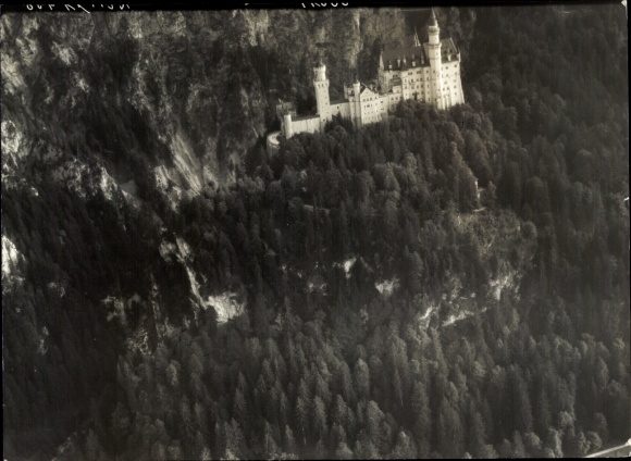 Postcard Hohenschwangau Schwangau in the Ostallgäu, Neuschwanstein Castle, view of Neuschwanstein Castle...