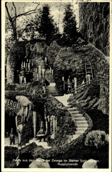 Postcard Ruppichteroth Rhein Sieg district, kingdom of the dwarves in the Steiner castle garden