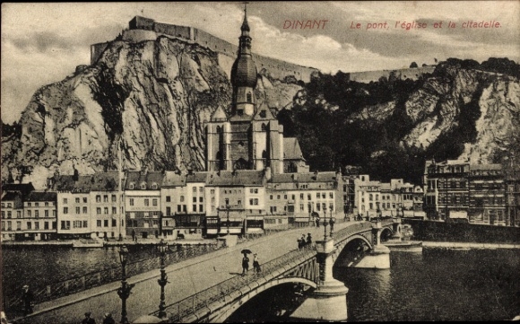 Ak Dinant Wallonië Namen, DINANT, brug, kerk, citadel