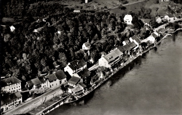 Ak Hauenstein Laufenburg am Hochrhein Baden, Fliegeraufnahme, Friseursalon Miggler, 1928