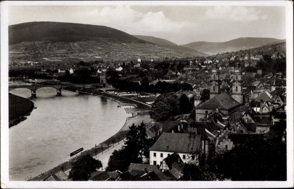 Postcard Miltenberg am Main, view of the town