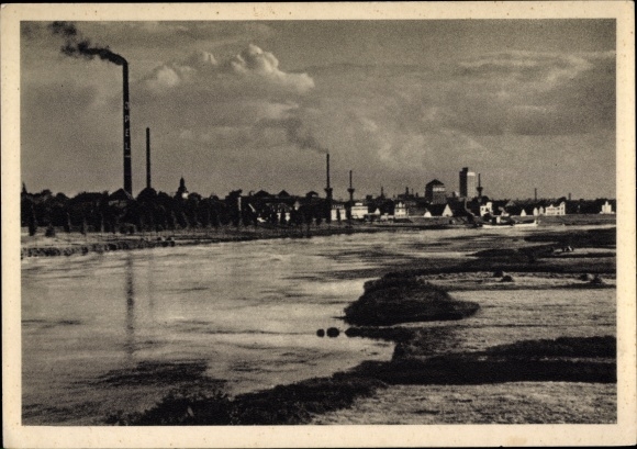 Postcard Rüsselsheim am Main Hesse, Opel automobile factory, Opel factory