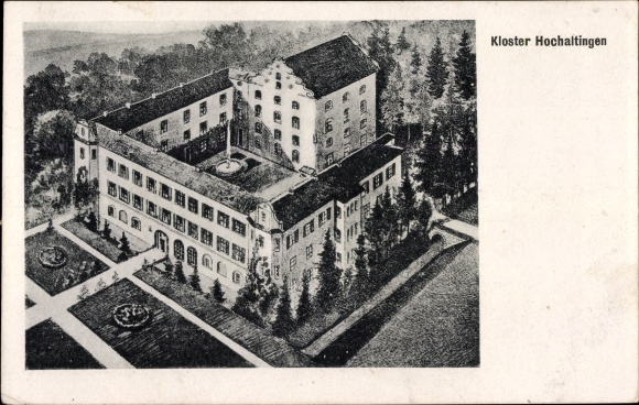 Postcard Hochaltingen Fremdingen in Swabia, monastery