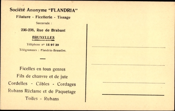Postcard Bruxelles Brüssel, Société Anonyme Flandria, Conference and course room