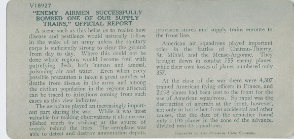 Stereo photo Enemy Airmen successfully bombed one of our supply trains, I WK