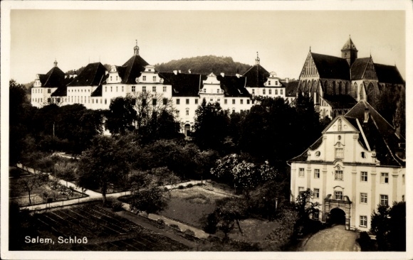 Postcard Salem in the Bodenseekreis Baden, Castle