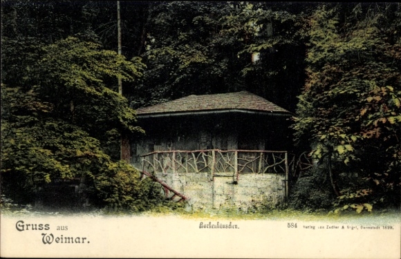 Ak Weimar in Thüringen, Borkenhäuschen
