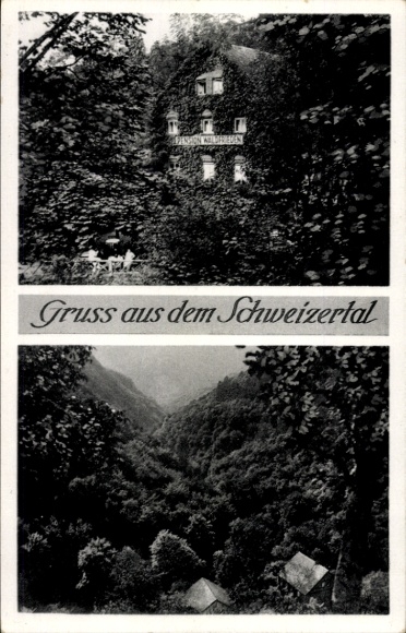 KP Miellen an der Lahn, Schweizertal, restauracja i pensjonat Waldfrieden