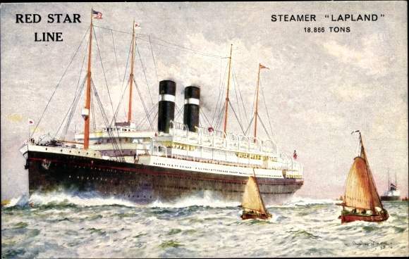 Artist PC Passenger steamer Lapland, Red Star Line