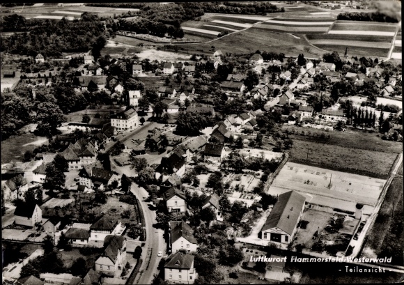Ansichtkaart Flammersfeld in het Westerwald, luchtfoto