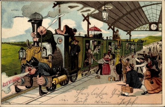 Chromo-Litho Berlin without trams, Memorable days of May 1900, transport strike