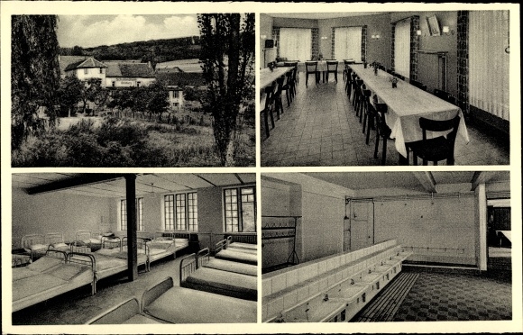 Postcard Antweiler an der Ahr, school camp in Duisburg