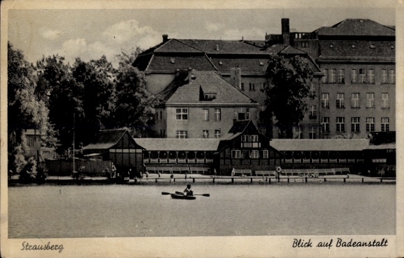Ak Strausberg in der Mark, Badeanstalt