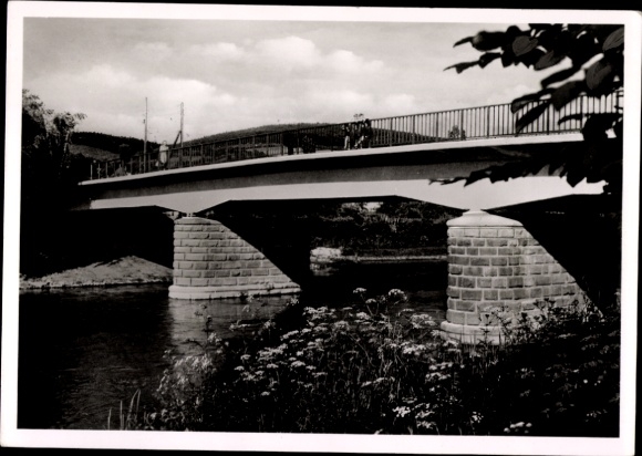 Postcard Philippsthal on the Werra, Werra Bridge
