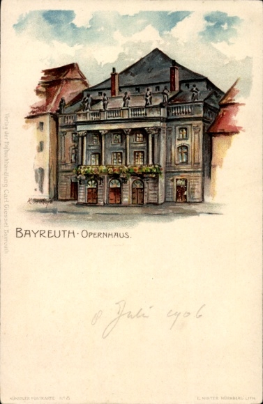 Ak Bayreuth in Opper-Franken, Operagebouw