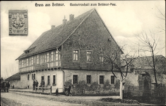 Postcard Bettmar Schellerten in Lower Saxony, inn for the Bettmar Pass
