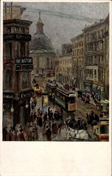 Künstler Ak Antoine, Otto, Berlin Mitte, Leipziger Straße Ecke Mauerstraße