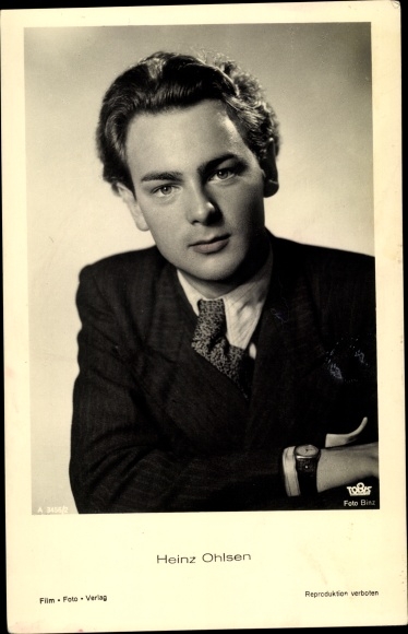 Postcard actor Heinz Ohlsen, portrait, suit