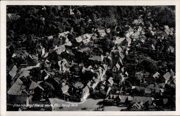 Postcard Ilsenburg in the Harz, aerial photograph