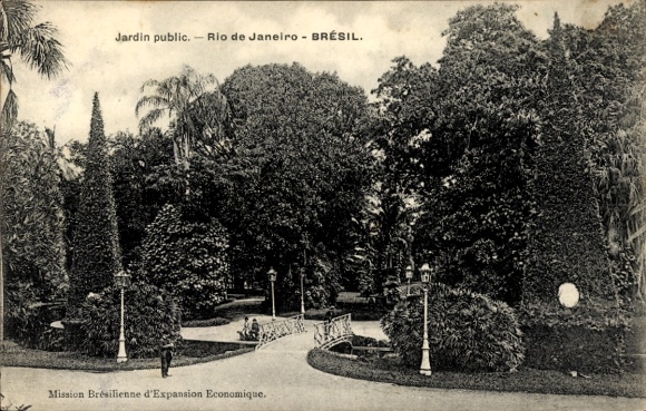 Postcard Rio de Janeiro Brazil, Public Garden, Brazil, Brazilian Eco Expansion Mission