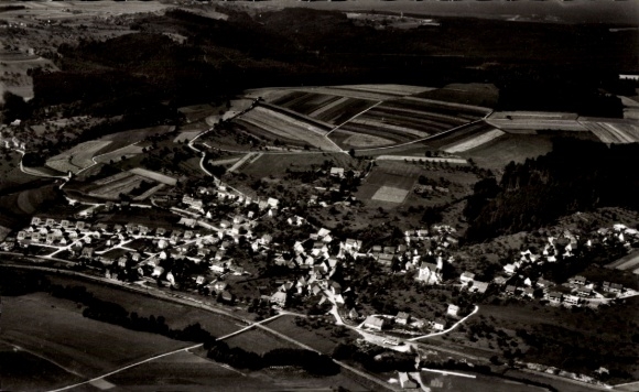 Postcard Birenbach in Württemberg, aerial photograph