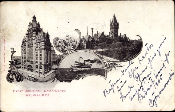 Ak Milwaukee Wisconsin VS, Pabst Building, Union Depot