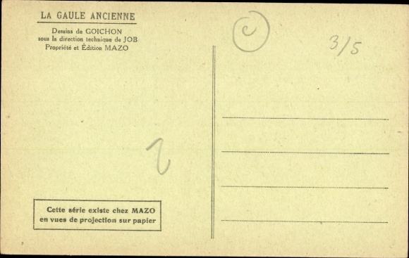 Postcard Old Gaul, Siege of Alesia, Statue of Vercingetorix