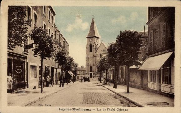 Ak Issy les Moulineaux Hauts de Seine, Rue de l'Abbe Gregoire
