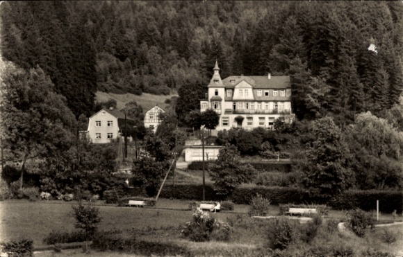 Ak Meuselbach Schwarzmühle Schwarzatal in Thüringen, HO Restaurant Waldfrieden