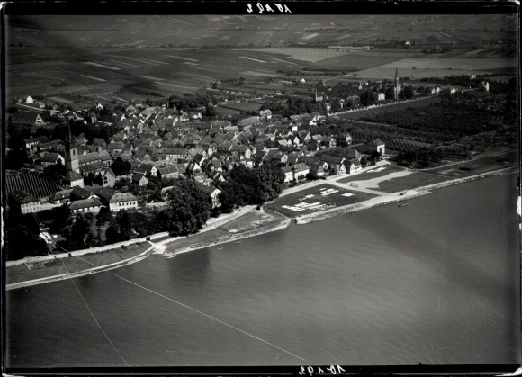 Foto Erbach im Rheingau Eltville am Rhein Hessen, Fliegeraufnahme