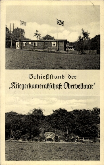Postcard Obervellmar Vellmar Hessen, shooting range of the warrior comradeship