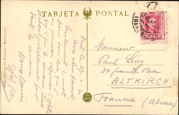 Postcard Vich Vic Catalonia Spain, railway station, track side