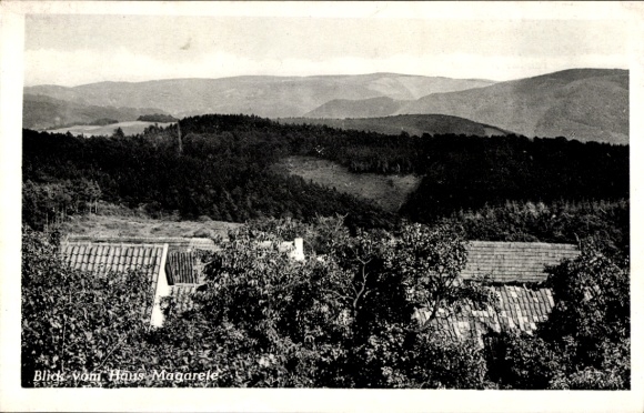 Postcard Krälingen Berg Ahrweiler, Haus Margarete, guesthouse, mountains, roofs
