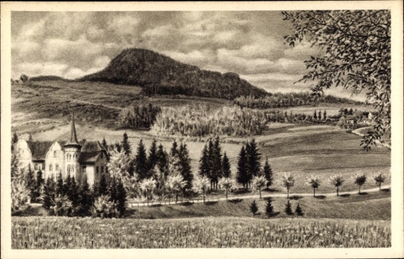 Artist Postcard Lindegreen, K., Hofbieber in der Rhön, Milseburg